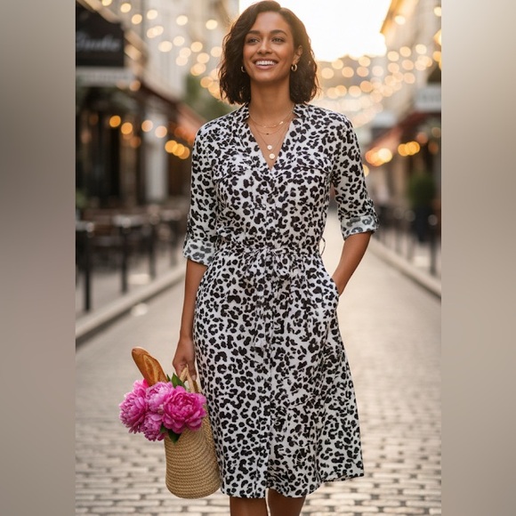 Merona Dresses & Skirts - Black & White Animal Print Dress